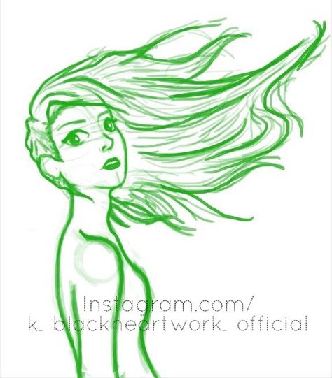 Flowy hair #artwork #digital Wind Blown Hair Drawing Reference, Hair In Motion Drawing, Hair In The Wind Drawing Reference, Wind Blown Hair Drawing, Short Hair Blowing In The Wind Drawing, Hair Physics Drawing, How To Draw Flowy Hair, Upside Down Hair Drawing Reference, Long Flowy Hair Drawing