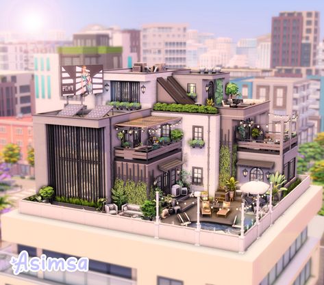 Sims 4 Houses Tray, Sims 4 Penthouse Build, 1010 Alto Apartments Sims 4 Floor Plan, Penthouse Apartment Sims 4, The Sims 4 Penthouse, Sims 4 Penthouse Cc, Sims 4 Penthouse Ideas, Bloxburg Penthouse, Luxury Penthouse Apartment Floor Plans