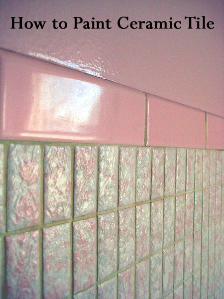 Paint Ceramic Tiles, Paint Ceramic Tile, Painting Bathroom Tiles, Pink Tile, Outdoor Kitchen Countertops, Paint Ceramic, Painting Ceramic Tiles, Tile Wall, Bathroom Redo