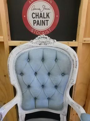 Painting Fabric (Velvet) With Annie Sloan Chalk Paint Reworked Furniture, Chalk Painted Sofa, Duck Egg Blue Paint, Painted Upholstery, Painting Fabric Furniture, Paint Upholstery, Paint Leather, Painting Fabric, Painted Chair