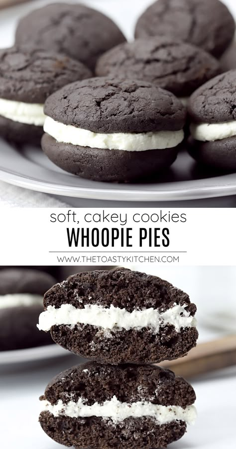 Whoopie Pie Filling, Whoopee Pie, Whoopi Pies, Whoopie Pie Recipe, Chocolate Whoopie Pies, Kitchen Notes, Chocolate Cake Cookies, Whoopie Pie, Vintage Cakes