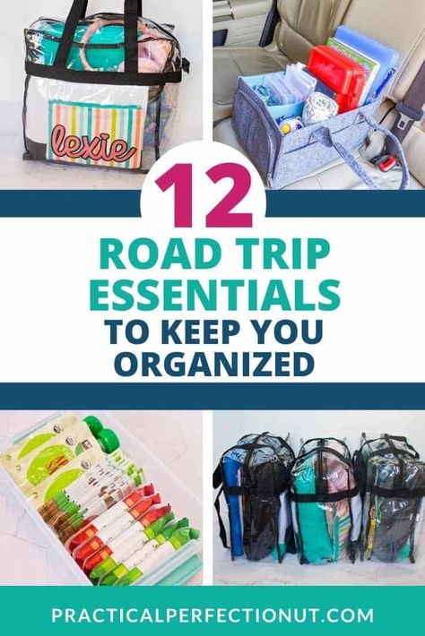 Here are 12 road trip essentials to help you prevent the dreaded messy car after a long road trip! Road Trip Storage, Road Trip Organization, Car Travel Hacks, Messy Car, Road Trip Bag, Long Car Trips, Car Packing, Trip Activities, Road Trip Activities