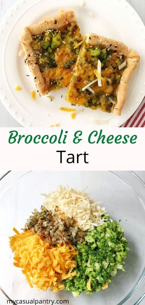 Broccoli Tart Recipe, Pie Crust Appetizers Savory, Broccoli Tart, Pie Crust Appetizers, Broccoli Cheese Bake, Veggie Tart, Pie Crust Top, Butter Pie Crust, Veggie Pies