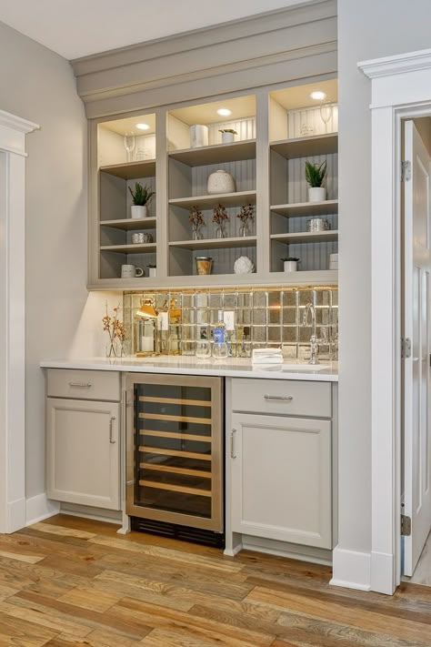 Wet bar in a Master Suite??  We say... Ohhh ya!! Walk Through Wet Bar, Wet Bar In Master Suite, Family Room Wet Bar, Coffee Bar Master Suite, Bar In Family Room Ideas, Game Room Wet Bar, Bedroom Wet Bar Master, Coffee Bar In Master Suite, Bar In Master Suite