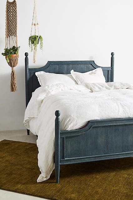 Anthropologie Washed Wood Bed #ad #homesweethome #homestyle #homedecoration #homedesign #homedecor #homefurniture #homemade #homefurnitures #homeoffice #bedroom Painted Wood Bed Frame, Kitchen Furniture Storage, Painted Beds, Painted Bedroom Furniture, Hanging Furniture, Wood Bed Frame, Wood Bed, Creative Furniture, Wood Beds