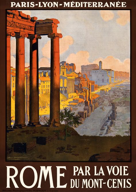 Vintage travel posters Movie Minimalist, Rome Print, Posters Movie, Italy Tourism, Tourism Poster, Minimalist Posters, Vintage Italy, Rome Travel, Ancient Ruins