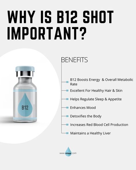 Head over to the VITAstir website to read the Health Benefits of B12 Shot in detail! 

Email: Info@vitastir.com
Call Us: (248) 675-8089 B12 Shots Benefits, Benefits Of B12, Vitamin B12 Benefits, B12 Benefits, Vitamin B12 Injections, B12 Shots, Iv Vitamin Therapy, B12 Vitamin, B12 Injections