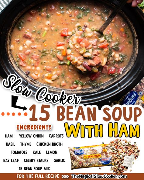 Mixed Bean And Ham Soup Recipes, Bean And Ham Hock Soup Crock Pot, 15 Bean Ham Bone Soup, 15 Bean Soup With Ham Hocks, Slow Cooker 15 Bean Soup, Crock Pot 15 Bean Soup, 15 Bean Soup Crock Pot Ham, Bean And Ham Soup Crockpot, Slow Cooker Ham And Bean Soup