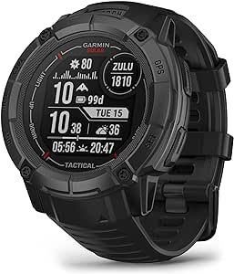 Garmin Instinct 2X Solar - Tactical Edition, Rugged GPS Smartwatch, Built-in Flashlight, Ballistics Calculator, Solar Charging Capability, Black Garmin Instinct, Solar Watch, Watch Review, Solar Charging, Watch Faces, Data Cable, Digital Watch, Cool Watches, Calculator