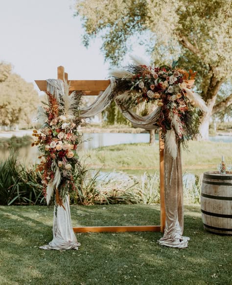 Boho Wedding Arch, Lodi California, Vineyard Wedding Venue, Elopement Wedding Photography, Wedding Arch Flowers, Arch Flowers, Grass Wedding, Hawaii Photographer, Wedding Beach Ceremony