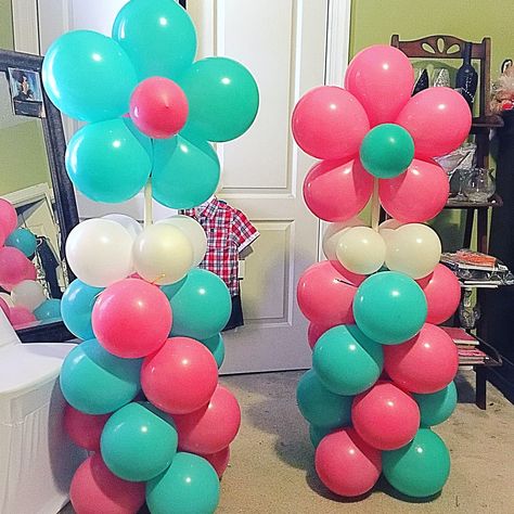 Flower Column Signing Table Decor, Minnie Mouse Balloons, Balloon Flowers, Balloon Columns, Balloon Design, Balloon Decorations Party, Balloon Diy, Reveal Ideas, Balloon Bouquet