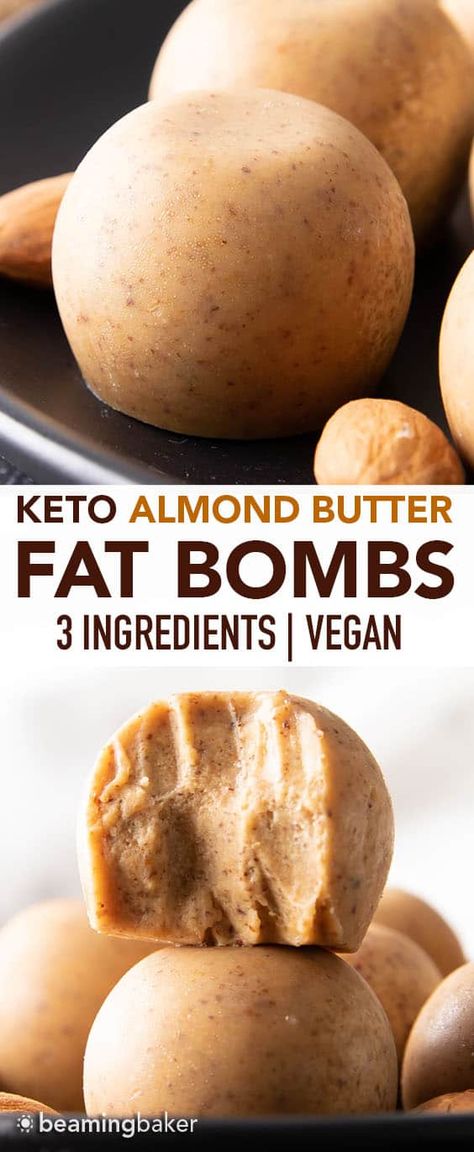 Almond Butter Keto, Beaming Baker, Fat Bomb, Keto Diet Breakfast, Keto Vegan, Fat Bomb Recipe, Diet Breakfast Recipes, High Fat Foods, Photo Food