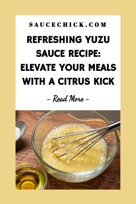 Yuzu Sauce Recipe Yuzu Sauce Recipe, Yuzu Recipe, Yuzu Sauce, Yuzu Dressing, Yuzu Kosho, Ponzu Sauce, Savory Sauce, Pepper Sauce, Fresh Ginger