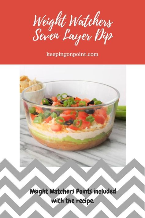 Ww Appetizers, Weight Watchers Appetizers, Seven Layer Dip, Weight Watchers Soup, Weight Watchers Snacks, Layer Dip, Weight Watcher Dinners, Weight Watchers Diet, Low Fat Recipes