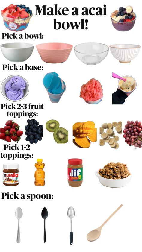 Yummy Easy Snacks, Acai Bowls Recipe, School Lunch Recipes, Healthy Superfoods, Sweet Dishes Recipes, Quick Recipes Snacks, Summer Snacks, Sweet Snacks Recipes, Healthy Sweets Recipes