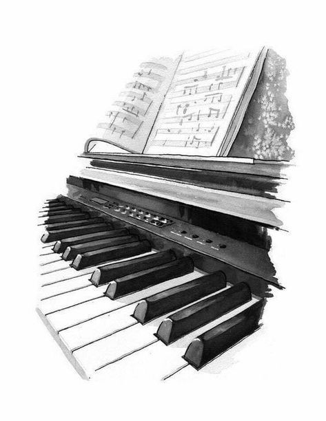 Piano Tattoo, Music Notes Drawing, Piano Art, Music Drawings, Music Painting, Music Artwork, Music Images, Learn Piano, Music Wallpaper