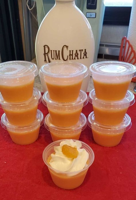 Orange Dreamsicle Jello Shots, Orange Creamsicle Pudding Shots, Orange Pudding Shots, Orange Cream Jello Shots, Orange Creamsicle Shots, Orange Jello Shots Halloween, Butterscotch Jello Shots, Color Party Orange Ideas, Orange Shots Alcohol