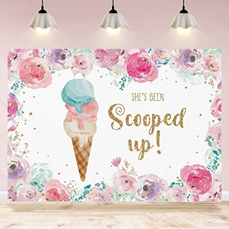 Ice Cream Bridal Shower Centerpieces, She's Been Scooped Up Bridal Shower Decorations, She’s Been Scooped Up Backdrop, She's Been Scooped Up, Ice Cream Theme Bridal Shower Ideas, She’s Been Scooped Up Bridal Theme, She Got Scooped Up Bridal Shower Theme, Ice Cream Bridal Shower Theme, She’s Been Scooped Up Bridal Shower Theme