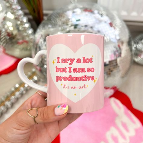 July best selling mugs ⭐️🪩💖 Free gifts with every order placed today! Taylor Swift Pottery Ideas, Taylor Swift Pottery, Mug Printing Ideas, I Cry A Lot, Sublimacion Ideas, Couples Poster, Handmade Mugs, Pottery Inspo, Cry A Lot