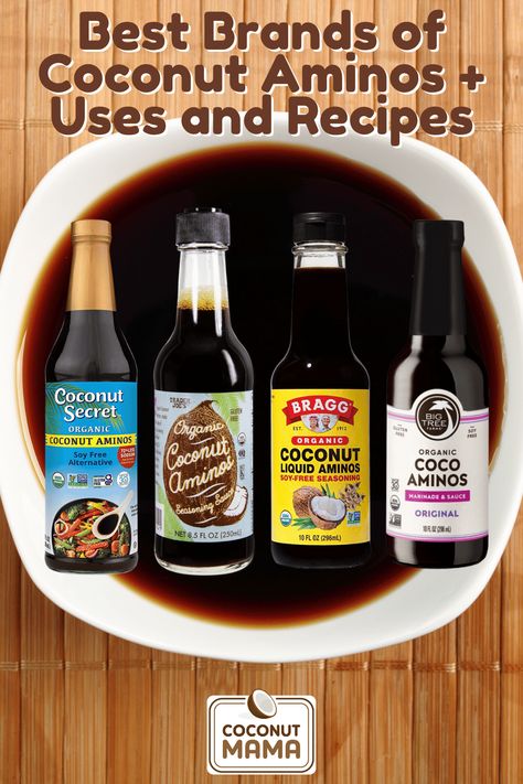 Coconut aminos have a tangy umami flavor and are a great gluten-free alternative to traditional soy sauce. Coconut Aminos Recipes, Umami Recipes, Sauce For Vegetables, Soy Sauce Substitute, Sweet Teriyaki Sauce, Low Glycemic Foods, Coconut Benefits, Coconut Aminos, Keto Tips