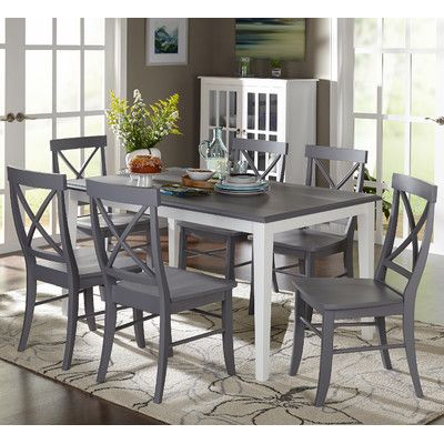 Found it at Wayfair - Lehigh Acres 7 Piece Dining Set Wayfair Kitchen, Kitchen Table And Chairs, Dining Table Dimensions, 7 Piece Dining Set, Kitchen Dining Sets, 5 Piece Dining Set, Dining Sets, Design Living Room, Table Seating