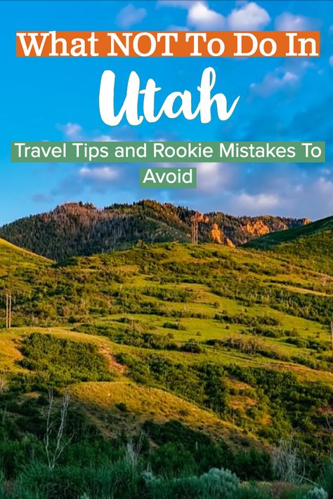 What NOT To Do In Utah. Avoid these rookie mistakes on your next trip to Utah. These are great travel tips and tricks to be aware of when you visit Utah or take a Utah road trip! Road Trip Utah, Island Park Idaho, Utah National Parks Road Trip, Utah Parks, Travel Tips And Tricks, Southwest Travel, Adventurous Things To Do, Visit Utah, North America Travel Destinations