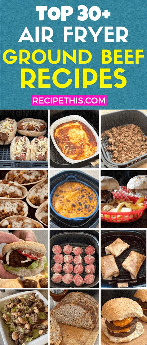 Ground Beef Recipes For Air Fryer, Airfryer Ground Beef Recipes, Air Fryer Ground Beef Recipes, Ways To Cook Ground Beef, Airfryer Food, Air Fryer Recipes Beef, Air Fryer Beef, Air Fry Oven, Potatoes Air Fryer