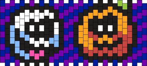 Spooky Month Perler Beads, Skid And Pump, Kandi Cuff Patterns, Pony Bead Projects, Kandi Cuffs, Diy Kandi, Kandi Kid, Kandi Ideas, Kandi Cuff