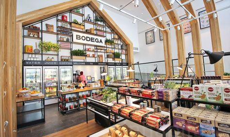 The stylish new Urby waterfront rental complex boasts its own farm, bodega and urban beehive in Staten Island. Grocery Store Design, Organic Market, Food Retail, Supermarket Design, Island Pictures, Regal Design, Farm Shop, Retail Store Design, Retail Interior