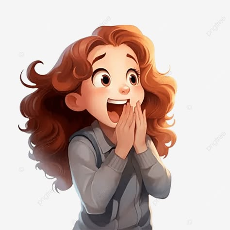 Happy Girl Cartoon Art, Happy Woman Illustration, Happy Girl Drawing, Excited Character, Happy Girl Cartoon, Happy Girl Illustration, Character Laughing, Happy Face Illustration, Laughing Drawing