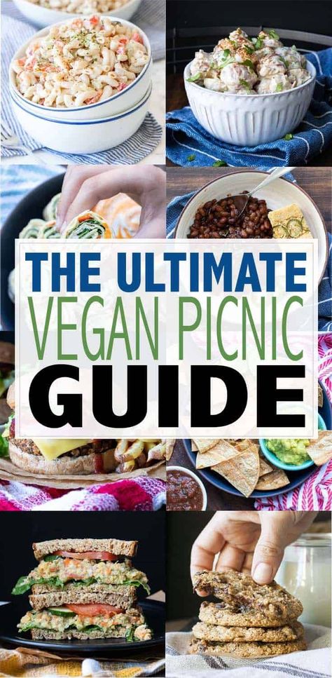 Vegan Summer Lunch Ideas, Vegan Picnic Recipes, Vegan Picnic Ideas, Vegan Picnic Food, Vegan Pesto Pasta Salad, Vegan Grill, Vegetarian Picnic, Summer Supper, Vegan Picnic