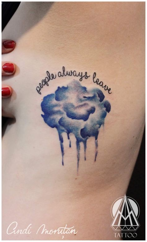 Storm Tattoo For Women, Rain Tattoos, Rain Cloud Tattoos, Cloud Tattoos, Cloud Tattoo Design, Rain Tattoo, Storm Tattoo, Emo Tattoos, Cloud Tattoo