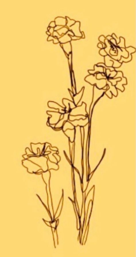 Marigold Line Art, Marigold Line Drawing, Marigold Tattoos, Marigold Tattoo, Simple Tattoo, Line Art Tattoos, Art Tattoos, Line Drawing, Tatting