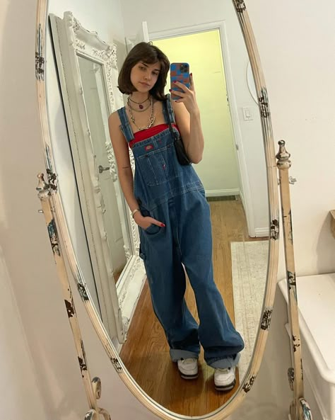 Dungaree Outfit Ideas, Summer Outfits Alt, Summer Outfits Aesthetic Vintage, Overalls Outfit Aesthetic, Summer Outfits Amazon, Amazon Summer Outfits, Denim Overalls Outfit, Outfits Alt, Alt Summer