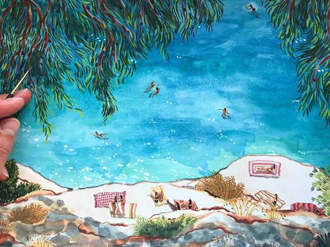 3,451 mentions J’aime, 33 commentaires - Angela Mckay (@ohkiistudio) sur Instagram : "A view from Cassis from a while ago 🌿" Ohkii Studio, Angela Mckay, Orchid House, Night Garden, Victoria Park, Magic Hour, Swimmers, Summer Art, Travel Art