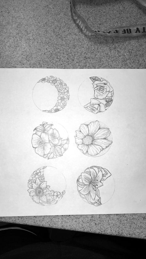 floral phases of the moon tattoo idea Tattoo Moon, Trendy Tattoo, Floral Moon, Phases Of The Moon, 1 Tattoo, Sister Tattoos, Trendy Tattoos, Skin Art, Piercing Tattoo