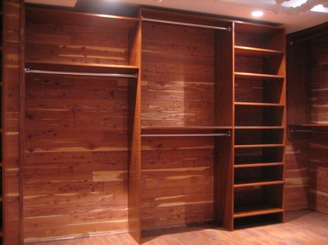 Cedar Closet Ideas, Hunting Closet, Cedar Lined Closet, Basement Closet, Closets Ideas, Closet Design Ideas, House Closet, Cedar Closet, Walk In Closet Design