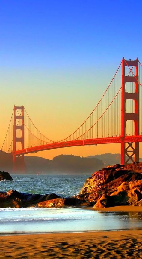 California Road Trip, Road Trip Planner, Bridge Art, San Francisco Golden Gate Bridge, Bridge Photography, Nature Scenery, California Travel Road Trips, Hotel Resort, Most Beautiful Cities