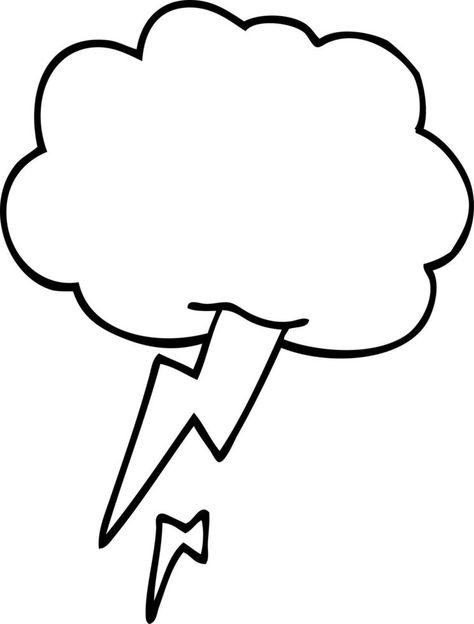 line drawing cartoon thunder and lightening Lightning Bolt Drawing, Thunder Cartoon, Thunder Drawing, Thunder And Lightning, Drawing Cartoon, Clipart Black And White, Lightning Bolt, Label Design, Cartoon Drawings