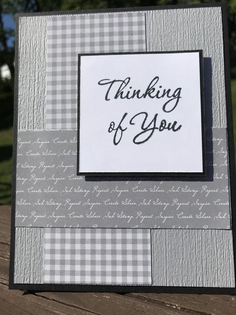 CAS594 ~ Thinking if You Thinking Of You Card For Man, Male Thinking Of You Cards, Simple Thinking Of You Cards, Thinking Of You Cards Handmade Simple, Stampin Up Thinking Of You Cards For Men, Masculine Thinking Of You Cards, Male Thank You Cards Handmade, Masculine Thinking Of You Cards Handmade, Thinking Of You Cards For Men