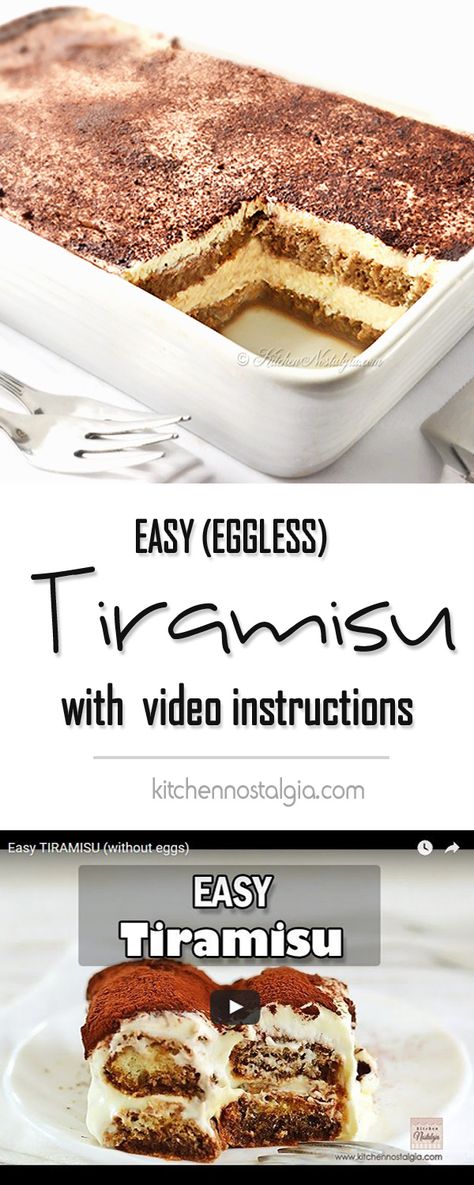 Baking Recipes Without Eggs, No Bake Tiramisu Recipe, Tiramisu Recipe Without Eggs, Tiramisu Easy, Eggless Tiramisu Recipe, Recipes Without Eggs, Tiramisu Recept, Easy Tiramisu, Easy Tiramisu Recipe