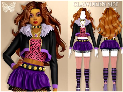 Sims 4 Cc Clawdeen Wolf, Sims 4 Cc Monster High Clawdeen, Clawdeen Wolf Sims 4 Cc, Sims 4 Cc Monster High Draculaura Patreon, The Sims Halloween Costume, Sims 4 Cc Holiday Clothes, Draculaura Sims 4, Sims 4 Costumes Halloween, Sims 4 Costume Cc