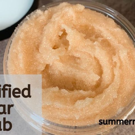 Emulsified Sugar Scrub Recipe - Summer Rain Emulsified Sugar Scrub Recipe, Sugar Body Scrub Recipe, Emulsified Sugar Scrub, Diy Sugar Scrub Recipe, Lip Scrub Recipe, Body Scrub Recipe, Homemade Scrub, Sugar Scrub Recipe, Watermelon Lemonade