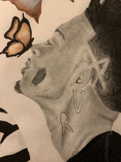 A close up of my playboi carti drawing Playboi Carti Drawing, Carti Drawing, Things To Draw, Drawing Templates, Attention To Detail, Art Ideas, To Draw, Close Up, Doodles