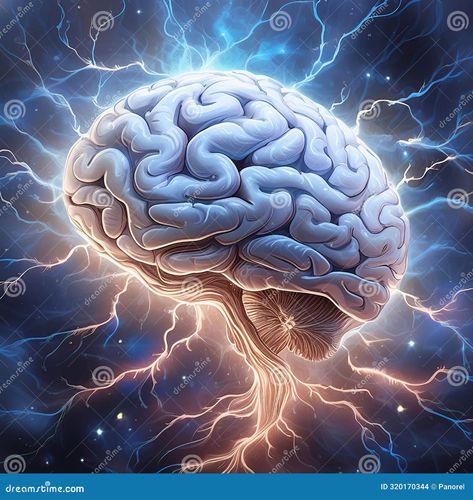 Generated Image of a Human Brain with Electrical Neural Activity. Stock Illustration - Illustration of activity, electrical: 320170344 Flying Lantern, Brain Tattoo, Human Intelligence, Abstract Animal Art, Science Illustration, Abandoned Ships, Futuristic City, Human Brain, Reference Images