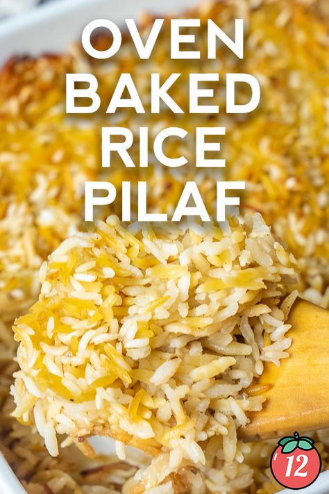 Oven Baked Rice Pilaf | 12 Tomatoes Baked Rice Pilaf, Rice Pilaf Recipes, Oven Baked Rice, Pilaf Recipes, 12 Tomatoes Recipes, Whole Wheat Spaghetti, Favorite Casseroles, Baked Rice, Rice Pilaf