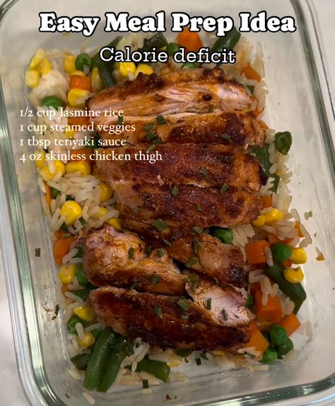 Healthy Ways To Cook Chicken, Family Meal Prep For The Week, Food Prep Ideas, Healthy Lunch Prep, Health Meal Prep, Healthy Bowls Recipes, Calorie Meal Plan, Healthy High Protein Meals, Dinner Meal Prep