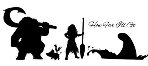 Moana Svg Free, Moana Silhouette, Cadeau Cricut, Disney Pumpkin Stencils, Moana Svg, Disneyland Dress, Disney Silhouette Art, How Far Ill Go, Spray Paint Stencils