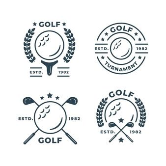 Free Vector | Golf logo collection in flat design Golf Club Logo Design, Golf Tournament Logo, Golf Logo Inspiration, Golf Graphic Design, Sport Club Logo, Golf Branding, Golf Logos, Golf Logo Design, Tournament Logo