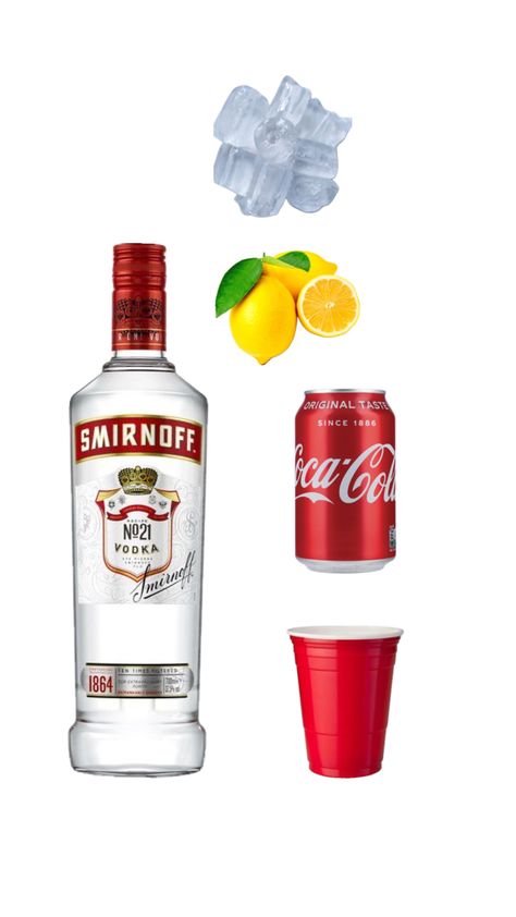 Vodka coke | Mixers | Drink combinations | Party drinks Vodka Coke, Vodka Sprite, Coca Cola Recipes, Cola Recipe, Smirnoff Vodka, Drink Mixer, Party Drinks, Coca Cola, Vodka